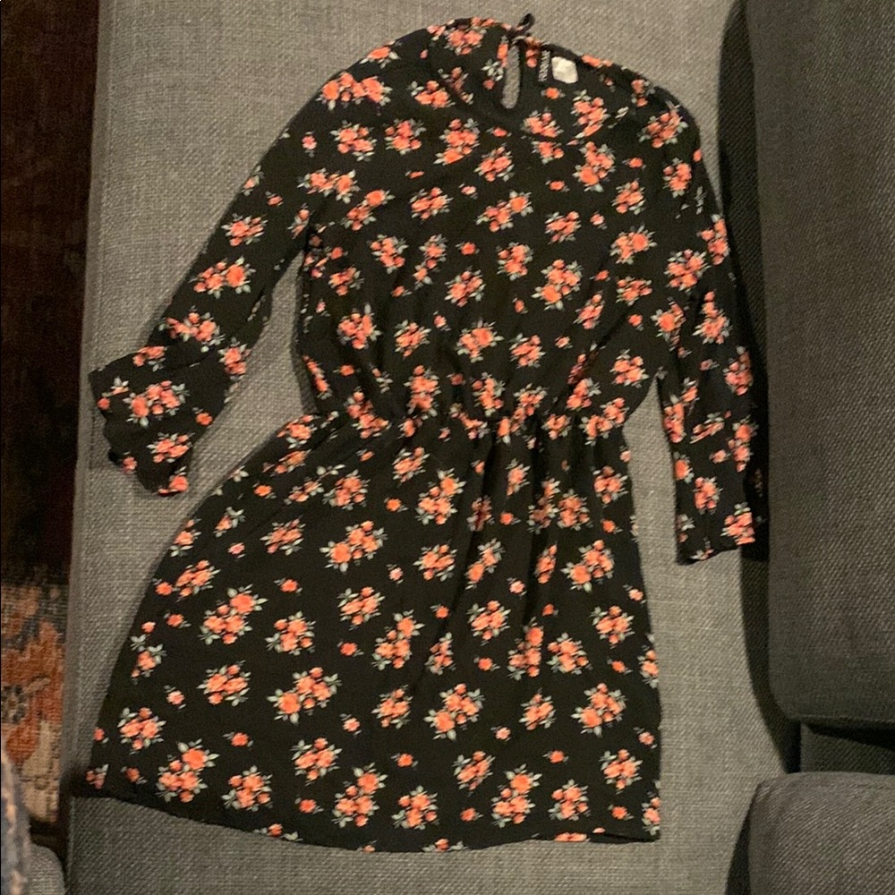 Floral Black Dress